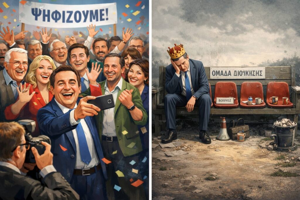 Γεμάτο ψηφοδέλτιο, άδειος πάγκος